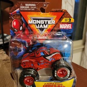 Monster Jam Spider-Man Truck with Flag